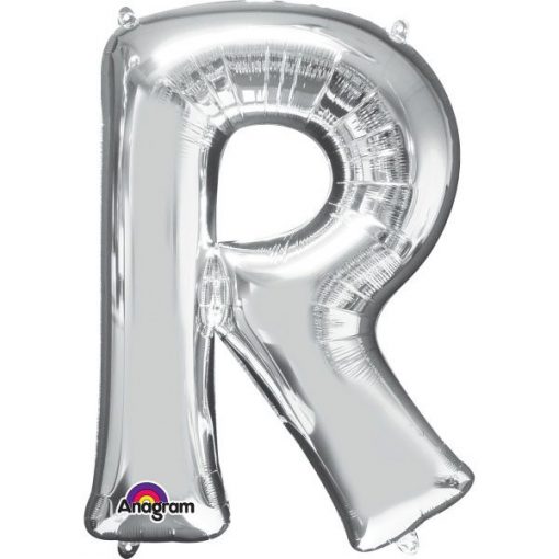 Silver Letter R - 16" Foil Balloon