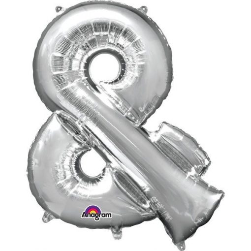 Silver Letter & - 16" Foil Balloon