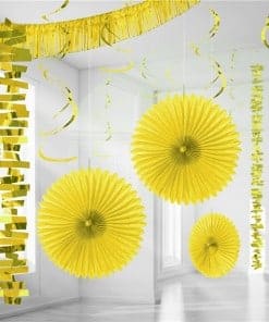 Yellow Paper & Foil Room Decorating Kit