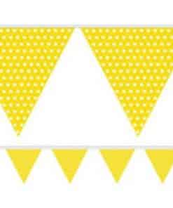 Yellow Polka Dot Paper Bunting