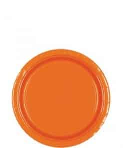 Orange Party Paper Dessert Plates