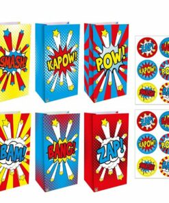 Comic Superhero Paper Bag with Stickers