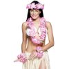 Pink Flower Hawaiian Lei Set