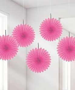 Pink Paper Fan Decoration