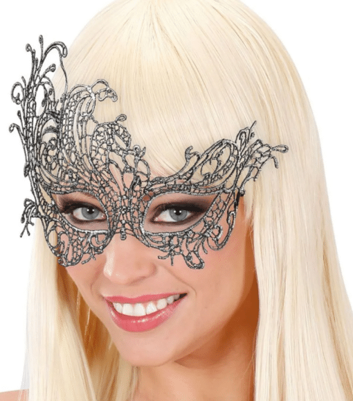 Silver Lace Masquerade Mask