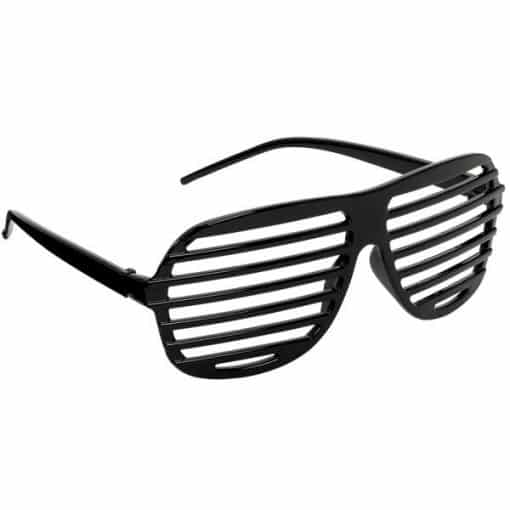 Black Slatted Glasses