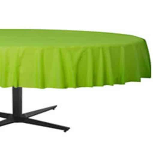 Lime Green Round Plastic Tablecover