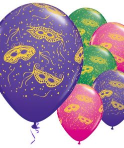 Mardi Gras Party Printed Latex Balloons