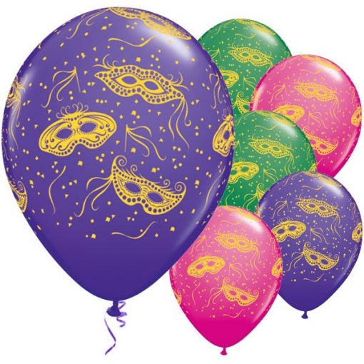 Mardi Gras Party Printed Latex Balloons