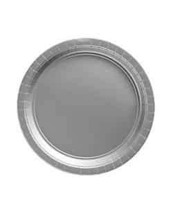 Silver Party Paper Dessert Plates