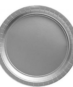 Silver Party Paper Dessert Plates