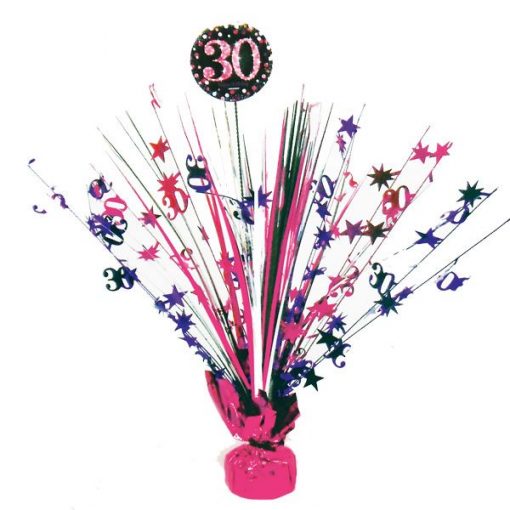 Pink Celebration Party Age 30 Table Centrepiece
