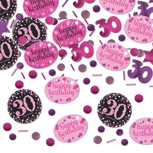 Pink Celebration Party Age 30 Confetti