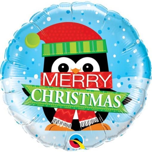 Merry Christmas Penguin Balloon