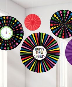 New Years Eve Paper Fans Decorations