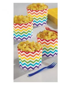 Rainbow Buffet Large Scalloped Cups
