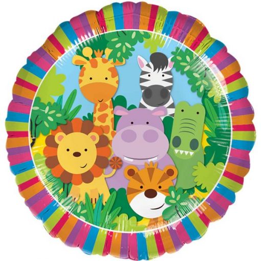 Jungle Animal Friends Party Foil Balloon