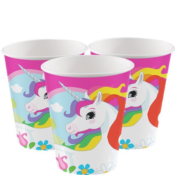 Rainbow Unicorn Party Paper Cups Fun Party Supplies 