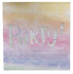 Iridescent PARTY Paper Napkins