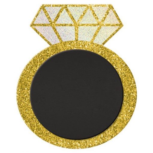 Glitter Chalkboard Easel Ring Sign