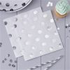 Pick & Mix Silver Party Polka Dot Paper Napkins