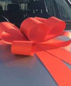 Big Red Car Bonnet Bow - FREE 6m Matching Ribbon To Wrap The Car