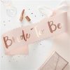 Rose Gold Foiled 'Bride to Be' Paper Sash