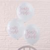 Team Bride White & Pink Hen Party Latex Balloons