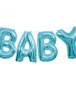 Baby Blue Phrase Balloon Bunting