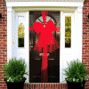 Red Door Bow Decoration