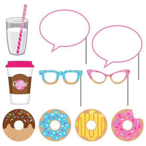 Doughnut Time Party Photo Booth Props Set