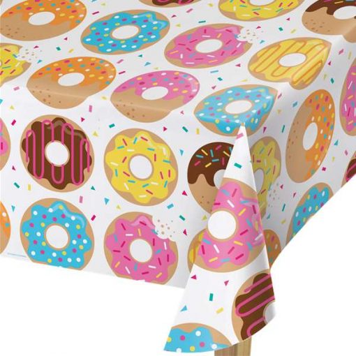 Doughnut Time Party Plastic Tablecover