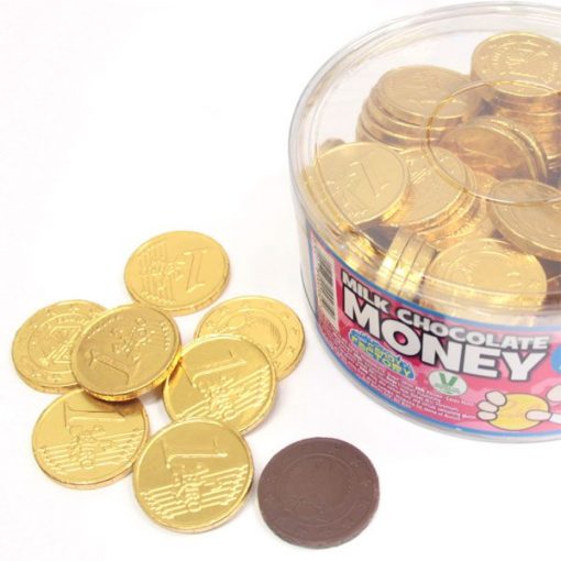 Gold Chocolate Coins Tub