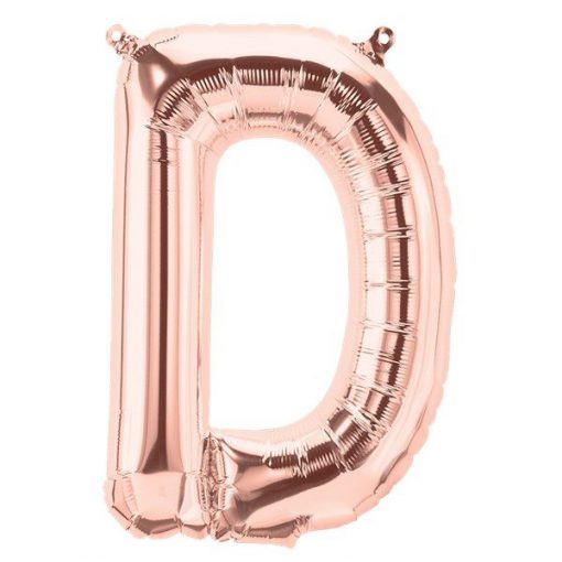 Rose Gold Letter D Foil Balloon