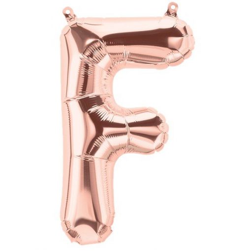 Rose Gold Letter F Foil Balloon