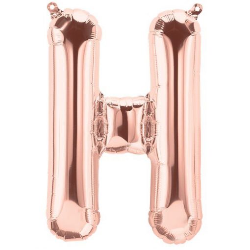 Rose Gold Letter H Foil Balloon