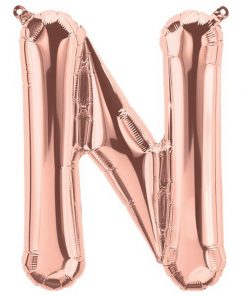 Rose Gold Letter N Foil Balloon