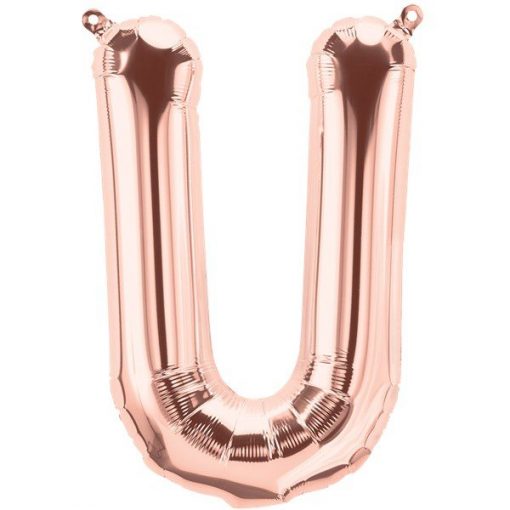 Rose Gold Letter U Foil Balloon