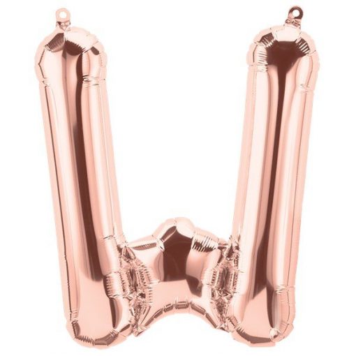 Rose Gold Letter W Foil Balloon