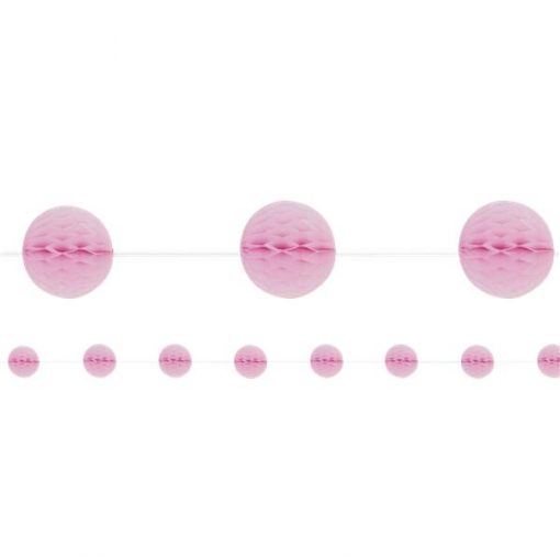 Baby Pink Honeycomb Garland Decoration