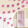 Bright Pink Glitter Hanging String Decorations