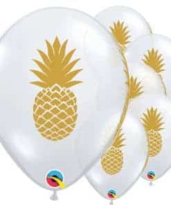 Golden Pineapple Printed Latex Balloon