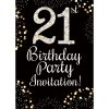 21st Birthday Gold Invitation Cards