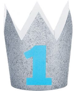 Age 1 Silver Glitter Mini Crown