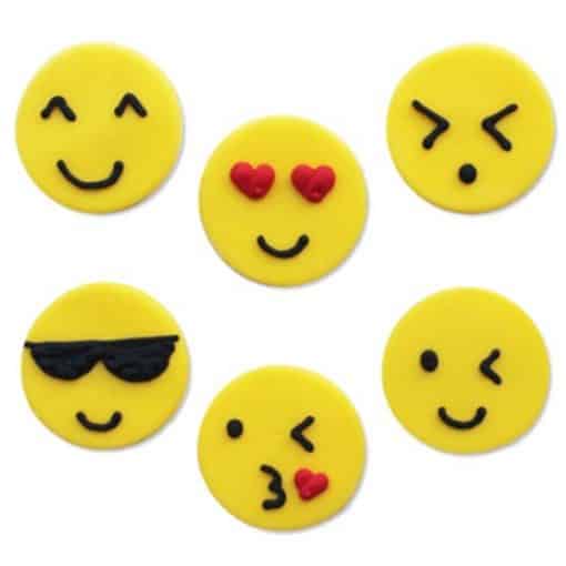 Emoji Sugar Cake Decorations Toppers