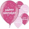 Happy Birthday Fuchsia & Pink Printed Balloons