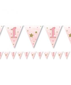 One Little Star Girl Party Paper Bunting