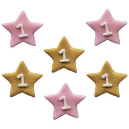 One Little Star Pink Sugar Cake Decorations Toppers