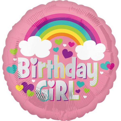 Birthday Girl Rainbow Balloon