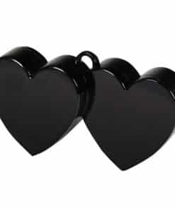 Black Double Heart Balloon Weight